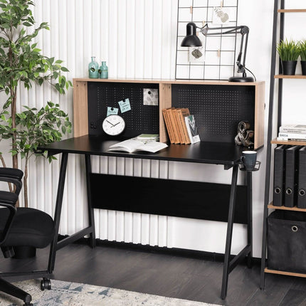 ICE stalas 138,5 cm juodas/sonoma ąžuolas - Beauty Kit