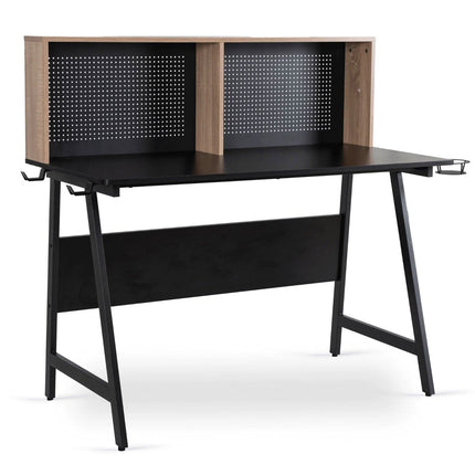 ICE stalas 138,5 cm juodas/sonoma ąžuolas - Beauty Kit