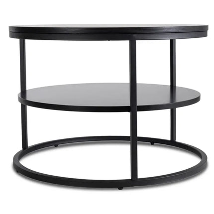 PAULO MAX Coffee Table, Black 80 cm