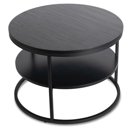 PAULO MAX Coffee Table, Black 80 cm