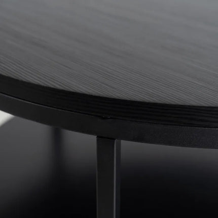 PAULO MAX Coffee Table, Black 80 cm