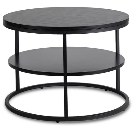 PAULO MAX Coffee Table, Black 80 cm