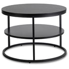 PAULO MAX Coffee Table, Black 80 cm