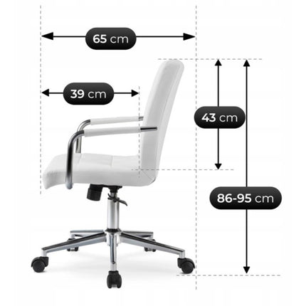 ASTRO vaikiška pasukama kėdė, balta, eko oda