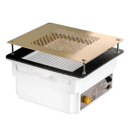 Įmontuojamas nagų dulkių surinkėjas Teri Turbo White (auksinis tinklelis) - Beauty Kit