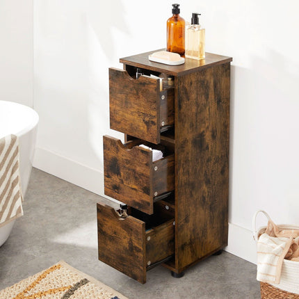 Industrinio stiliaus pastatoma spintelė su 3 stalčiais BBK150X01V1 - Beauty Kit