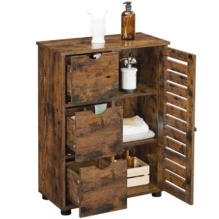 Industrinio stiliaus pastatoma spintelė su stalčiais BBK143X01V1 - Beauty Kit