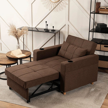 Išskleidžiamas fotelis SOLOR, rudas - Beauty Kit