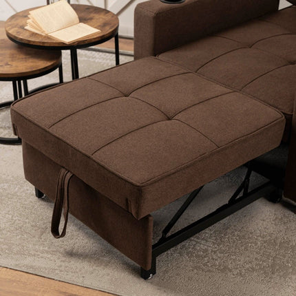 Išskleidžiamas fotelis SOLOR, rudas - Beauty Kit