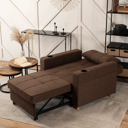 Išskleidžiamas fotelis SOLOR, rudas - Beauty Kit