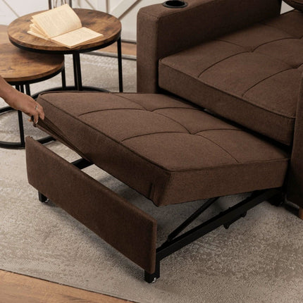 Išskleidžiamas fotelis SOLOR, rudas - Beauty Kit