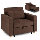 Išskleidžiamas fotelis SOLOR, rudas - Beauty Kit