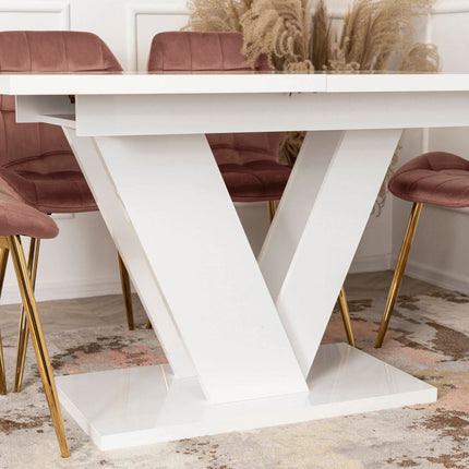 Išskleidžiamas stalas CLARK, baltas - Beauty Kit