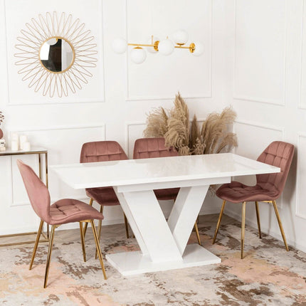 Išskleidžiamas stalas CLARK, baltas - Beauty Kit