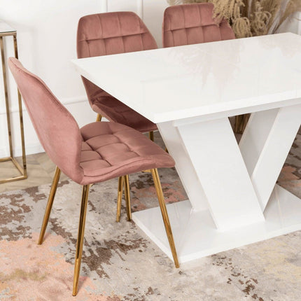 Išskleidžiamas stalas CLARK, baltas - Beauty Kit