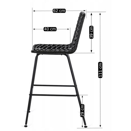 JERRY baro kėdė, juodos spalvos - Beauty Kit