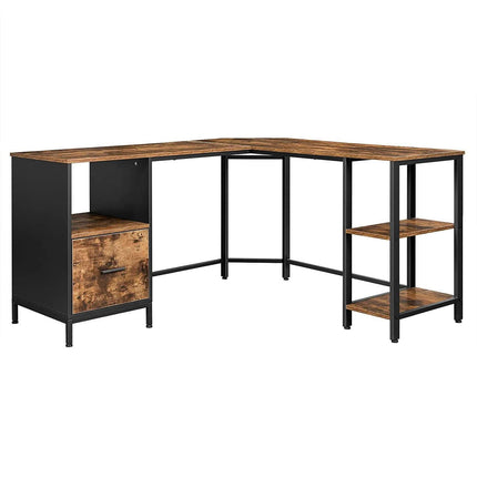 Kampinis rašomasis stalas su lentynomis LWD75X-1 - Beauty Kit