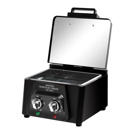 Karšto oro sterilizatorius SM-360A, juodas – iš arti
