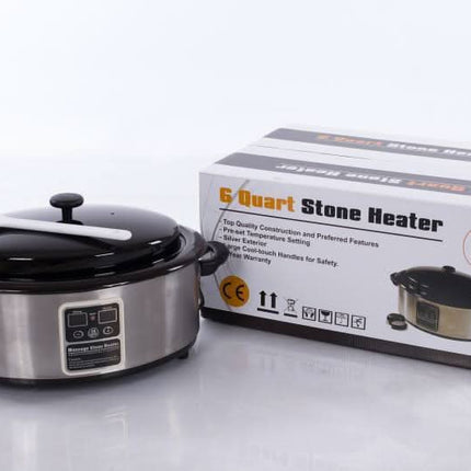 Karštų akmenų šildytuvas 6 L su ekranu + šaukštas - Beauty Kit