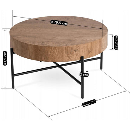 Kavos staliukas BELIEF 79,5 cm, ąžuolo spalvos - Beauty Kit