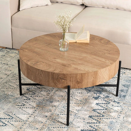 Kavos staliukas BELIEF 79,5 cm, ąžuolo spalvos - Beauty Kit