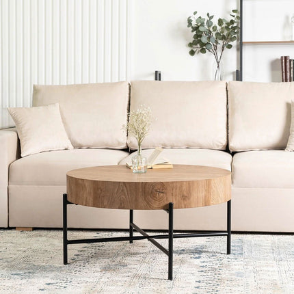 Kavos staliukas BELIEF 79,5 cm, ąžuolo spalvos - Beauty Kit