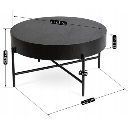 Kavos staliukas BELIEF 79,5 cm, juodas - Beauty Kit