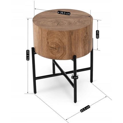 Kavos staliukas CEVES, ąžuolo spalvos - Beauty Kit