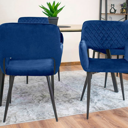 Kėdė AMALFI, mėlynas aksomas - Beauty Kit