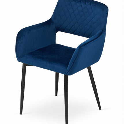 Kėdė AMALFI, mėlynas aksomas - Beauty Kit