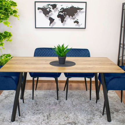 Kėdė AMALFI, mėlynas aksomas - Beauty Kit