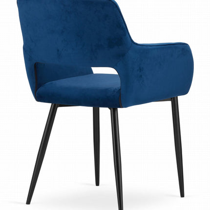 Kėdė AMALFI, mėlynas aksomas - Beauty Kit