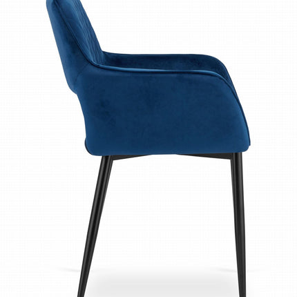 Kėdė AMALFI, mėlynas aksomas - Beauty Kit