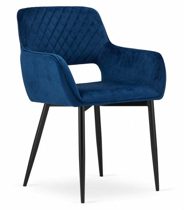 Kėdė AMALFI, mėlynas aksomas - Beauty Kit