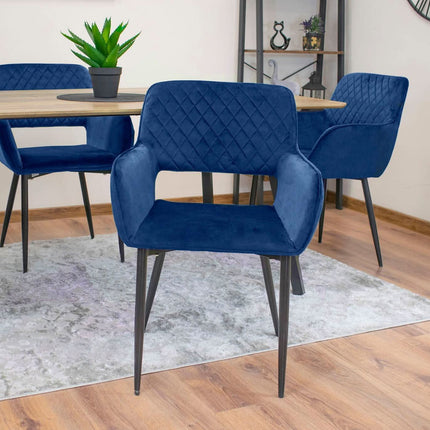 Kėdė AMALFI, mėlynas aksomas - Beauty Kit