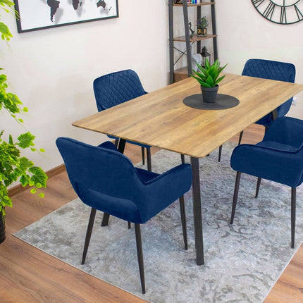 Kėdė AMALFI, mėlynas aksomas - Beauty Kit