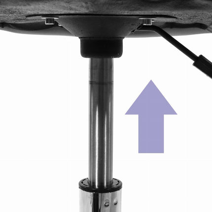 Kėdė ant ratukų AVOLA, juoda eko oda - Beauty Kit