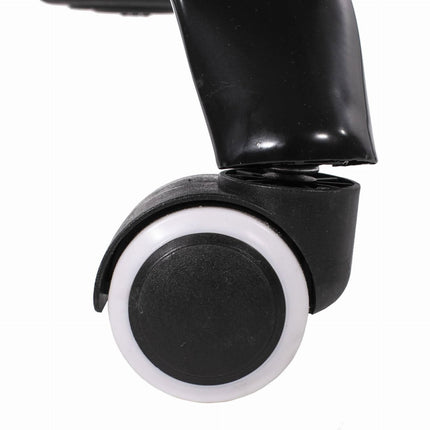 Kėdė ant ratukų AVOLA, pilkai ir balta eko oda - Beauty Kit