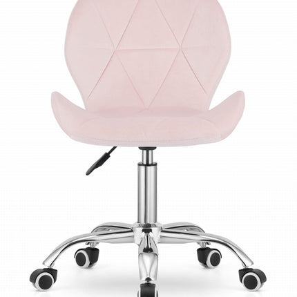 Kėdė ant ratukų AVOLA, rožinis aksomas - Beauty Kit