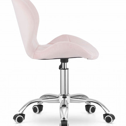 Kėdė ant ratukų AVOLA, rožinis aksomas - Beauty Kit