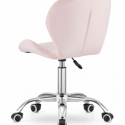 Kėdė ant ratukų AVOLA, rožinis aksomas - Beauty Kit