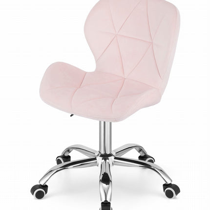 Kėdė ant ratukų AVOLA, rožinis aksomas - Beauty Kit