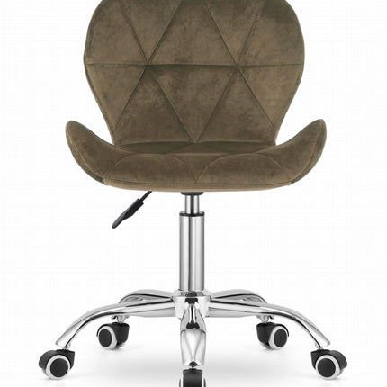 Kėdė ant ratukų AVOLA, rudas aksomas - Beauty Kit