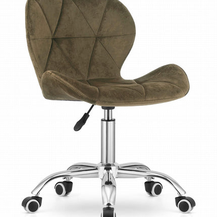 Kėdė ant ratukų AVOLA, rudas aksomas - Beauty Kit