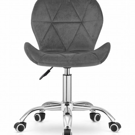 Kėdė ant ratukų AVOLA, tamsiai pilkas aksomas - Beauty Kit