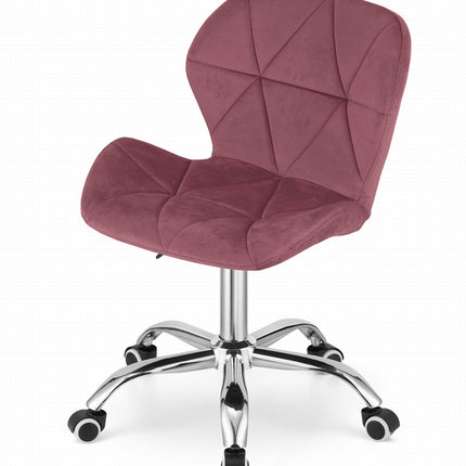 Kėdė ant ratukų AVOLA, tamsiai rožinis aksomas - Beauty Kit