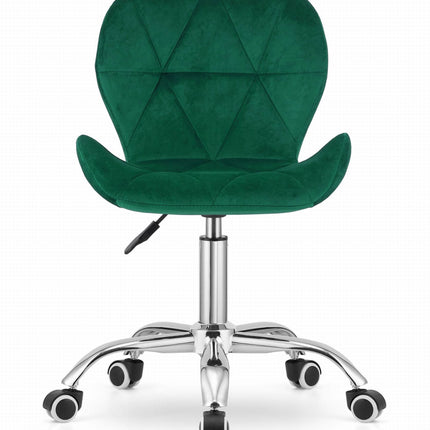 Kėdė ant ratukų AVOLA, žalias aksomas - Beauty Kit