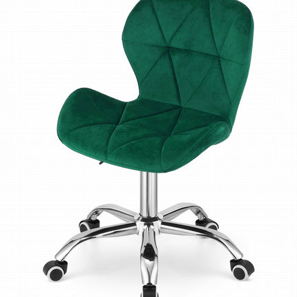 Kėdė ant ratukų AVOLA, žalias aksomas - Beauty Kit