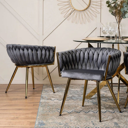 Kėdė CAPRI, pilkas aksomas - Beauty Kit