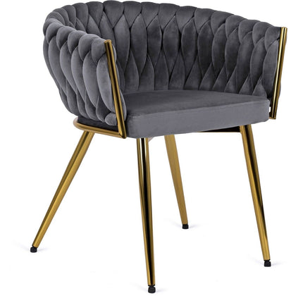 Kėdė CAPRI, pilkas aksomas - Beauty Kit